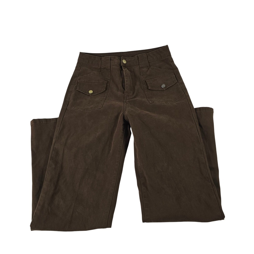 Cider Brown High Waisted Utility Straight Leg Pants Womens Medium 14513